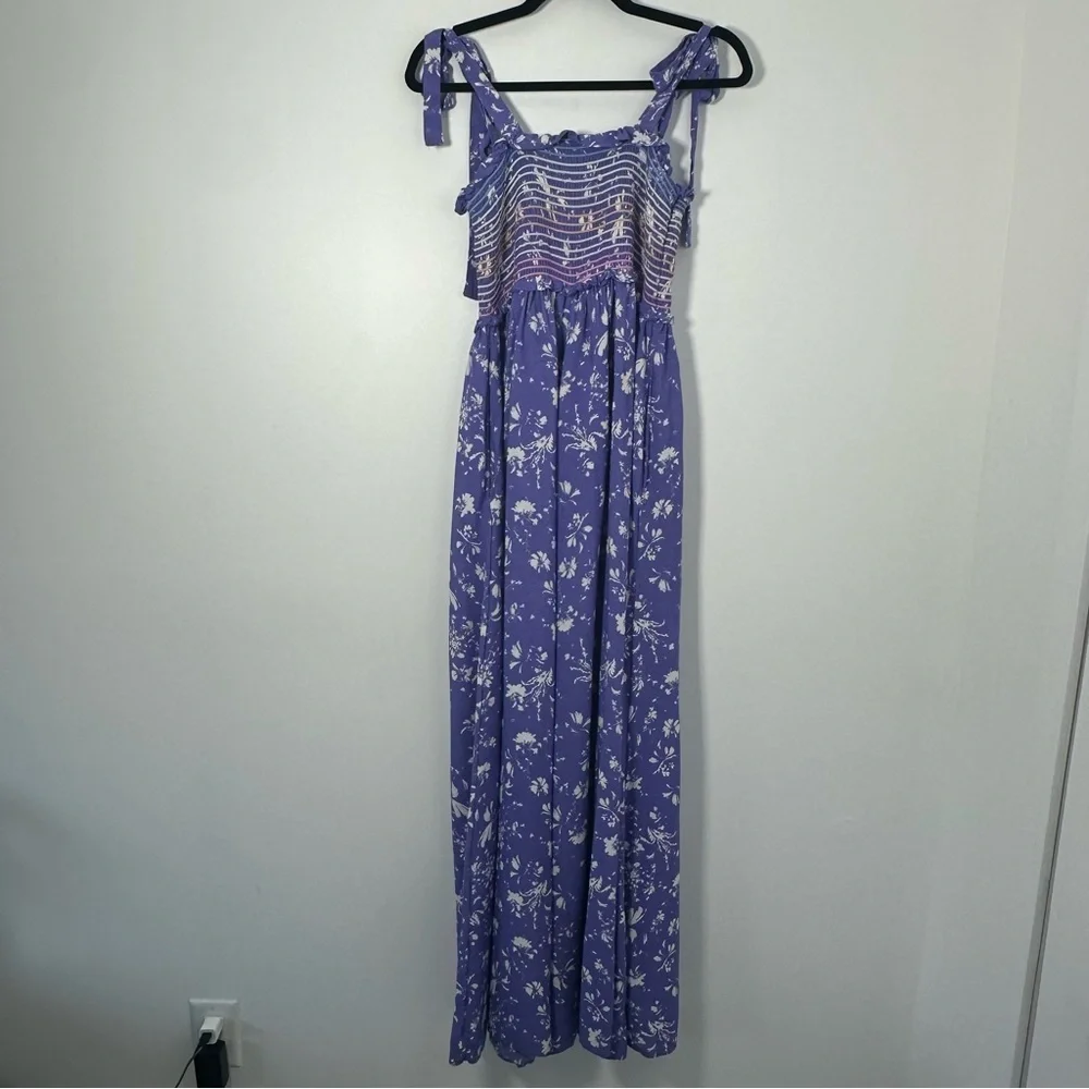 Free People Color My World Jumpsuit Purple Size XS Boho Cottagecore